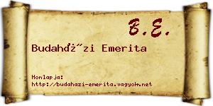 Budaházi Emerita névjegykártya